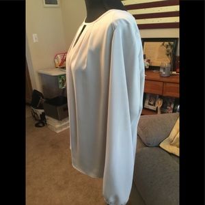 Pullover grey silk like blouse